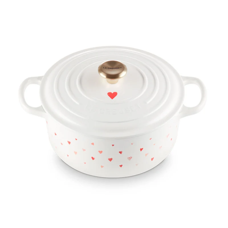 Cocotte redonda con corazones Le Creuset