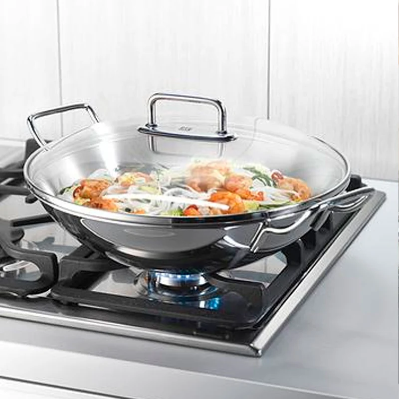 Wok de acero inoxidable con tapa y rejilla Zwilling Plus