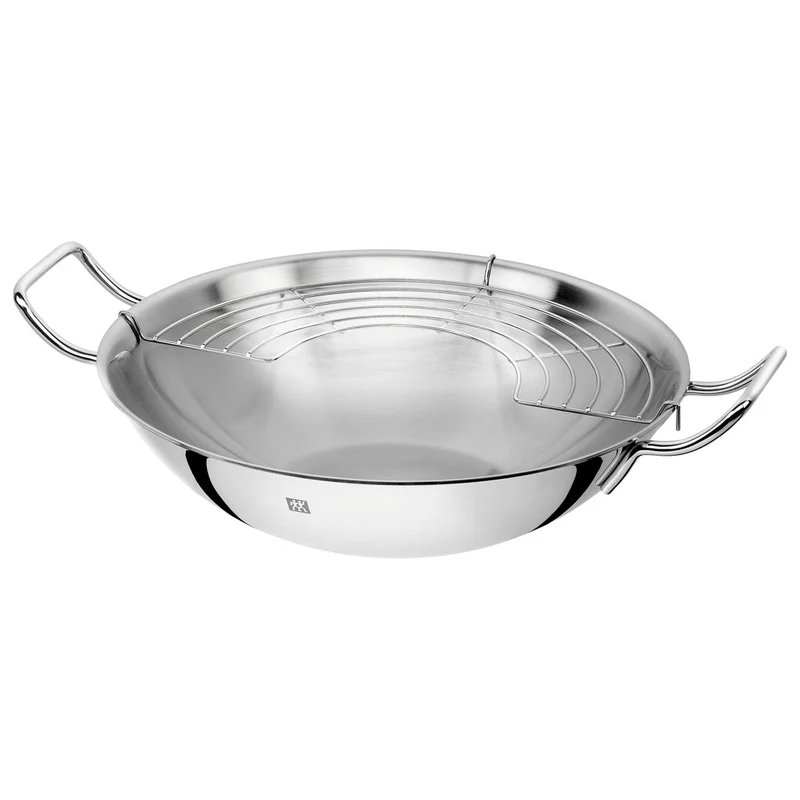 Wok de acero inoxidable con tapa y rejilla Zwilling Plus