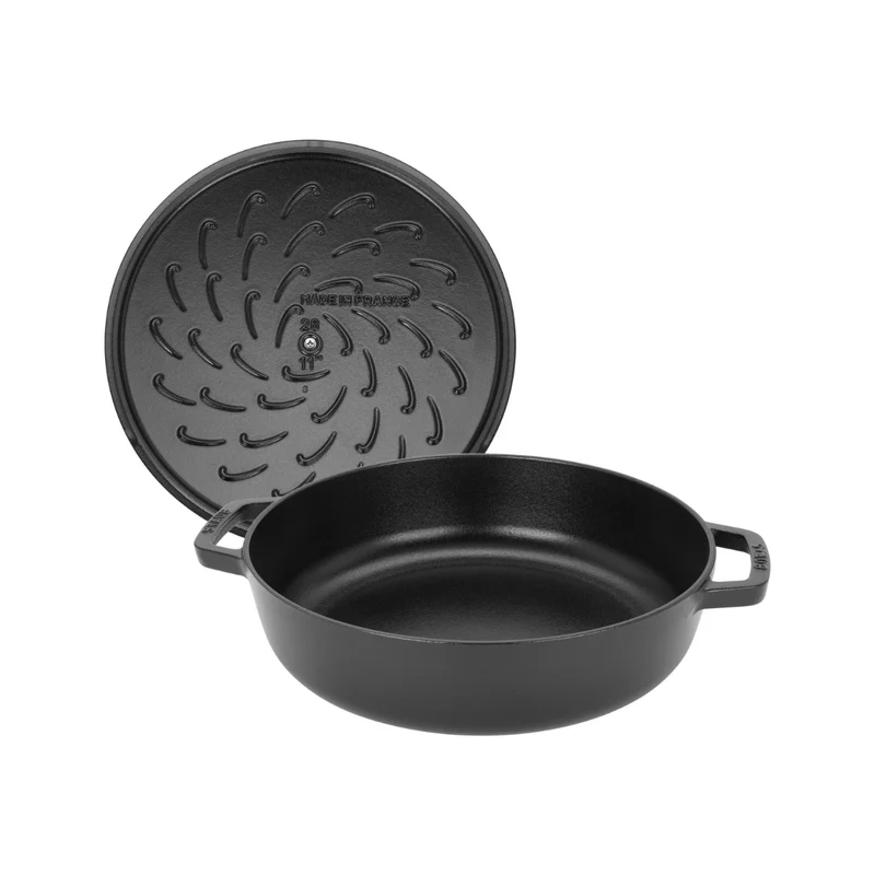 Cocotte baja tipo cacerola de hierro fundido Staub
