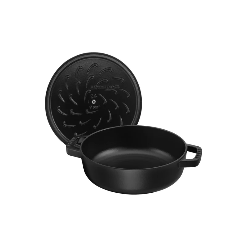 Cocotte baja tipo cacerola de hierro fundido Staub