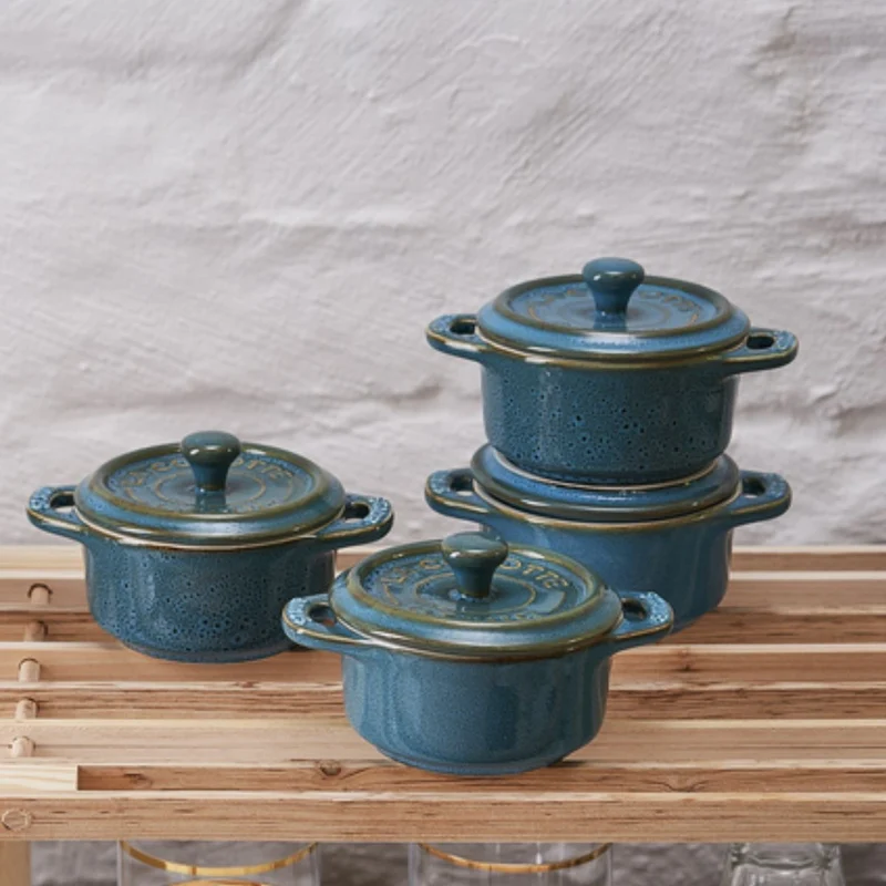 Set de 4 mini cocottes cerámicas Staub
