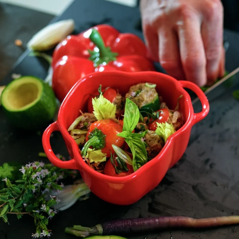 Mini cocotte cerámica hortalizas Staub