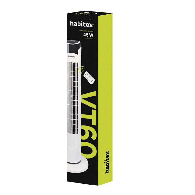 VENTILADOR DE TORRE VT60 M. DIST. 45W HABITEX