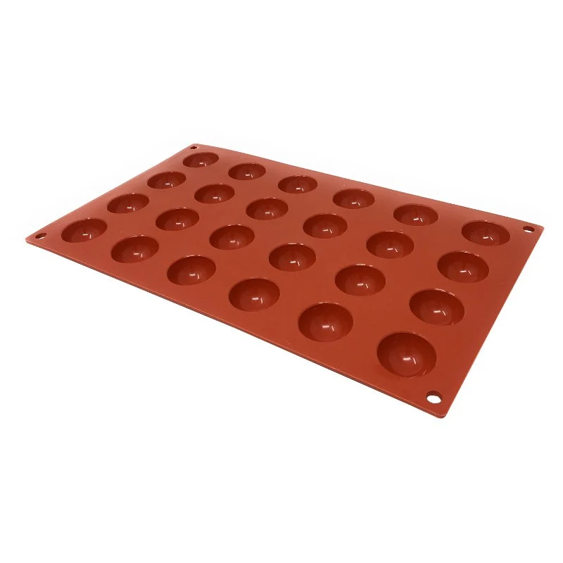 Molde silicona forma semiesfera 24 cavidades
