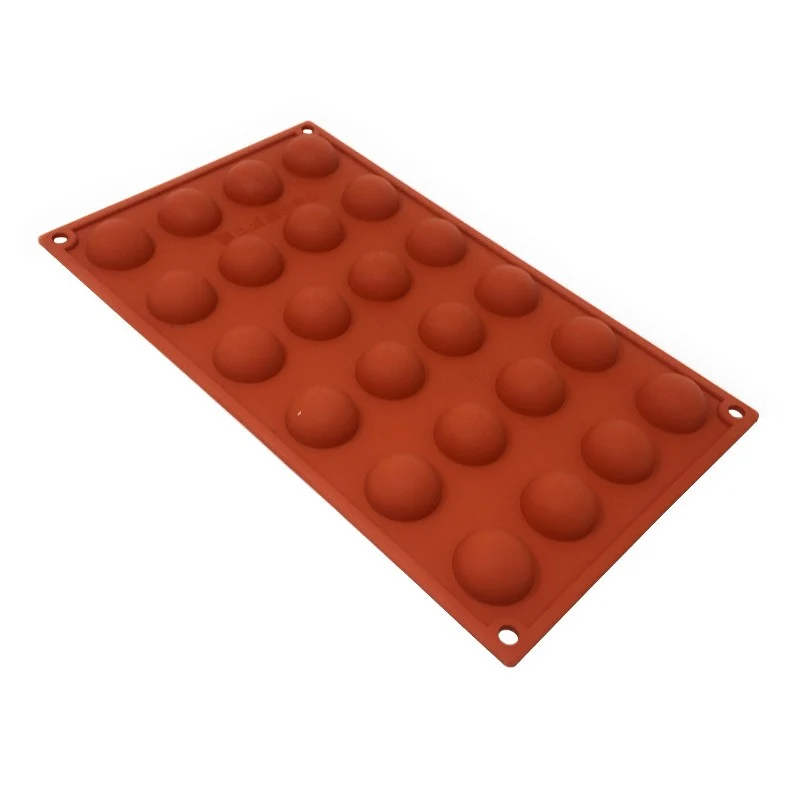 Molde silicona forma semiesfera 24 cavidades