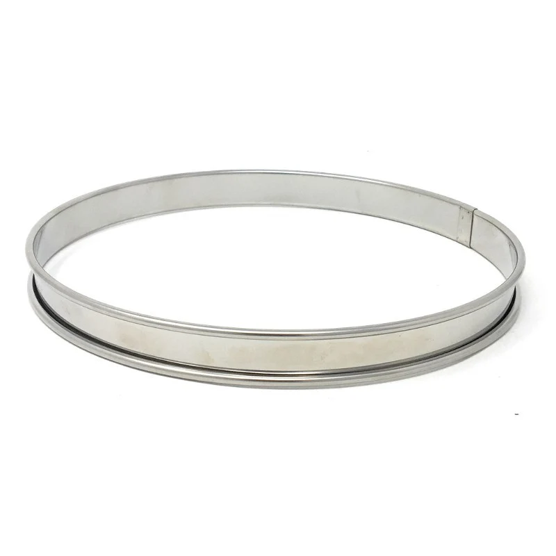 Aro para Tartas 20 cm Acero Inoxidable - Altura 2 cm con Borde Vuelto Lacor