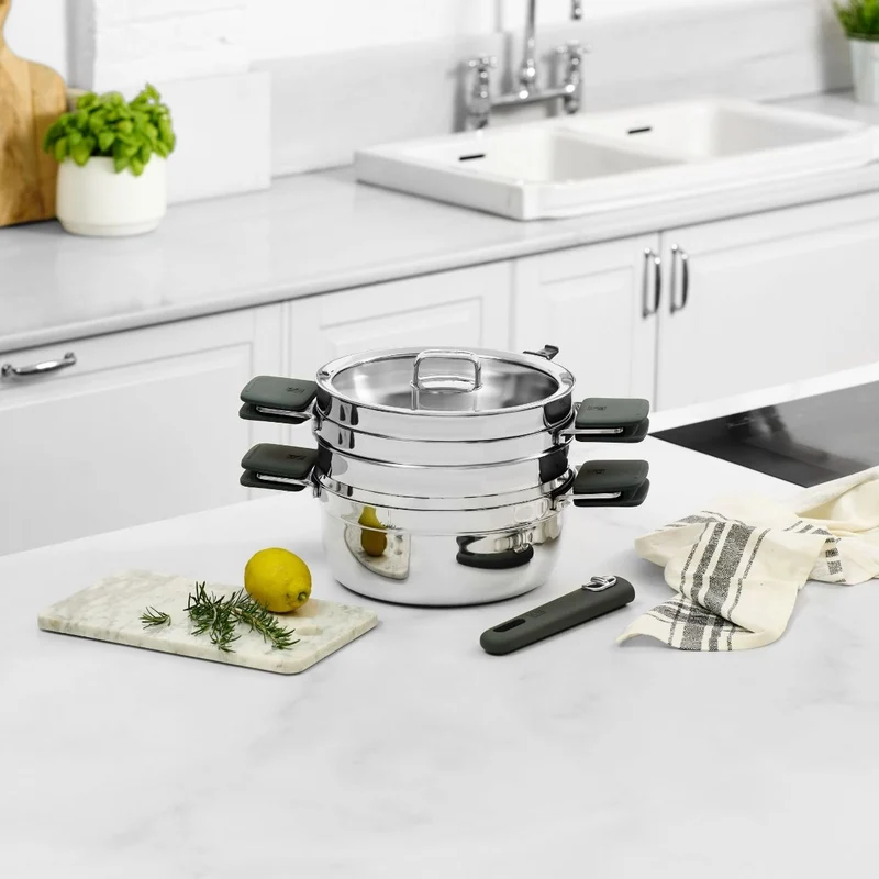 Batería de 5 piezas de acero inox Compac Inox Bra