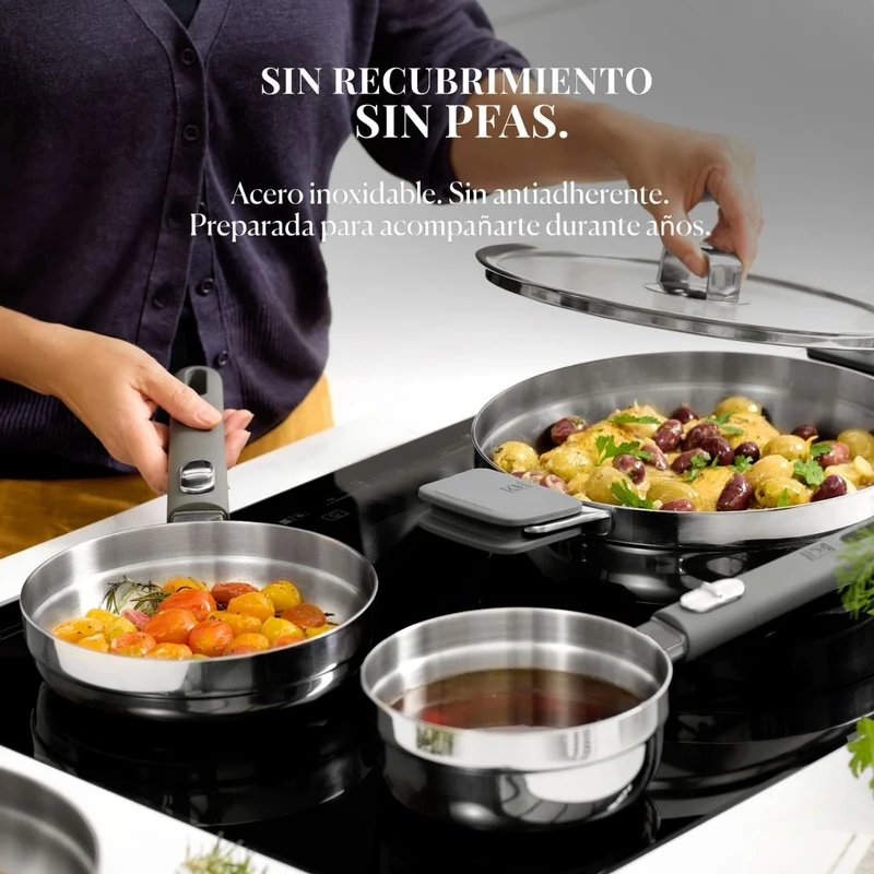 Batería de 5 piezas de acero inox Compac Inox Bra