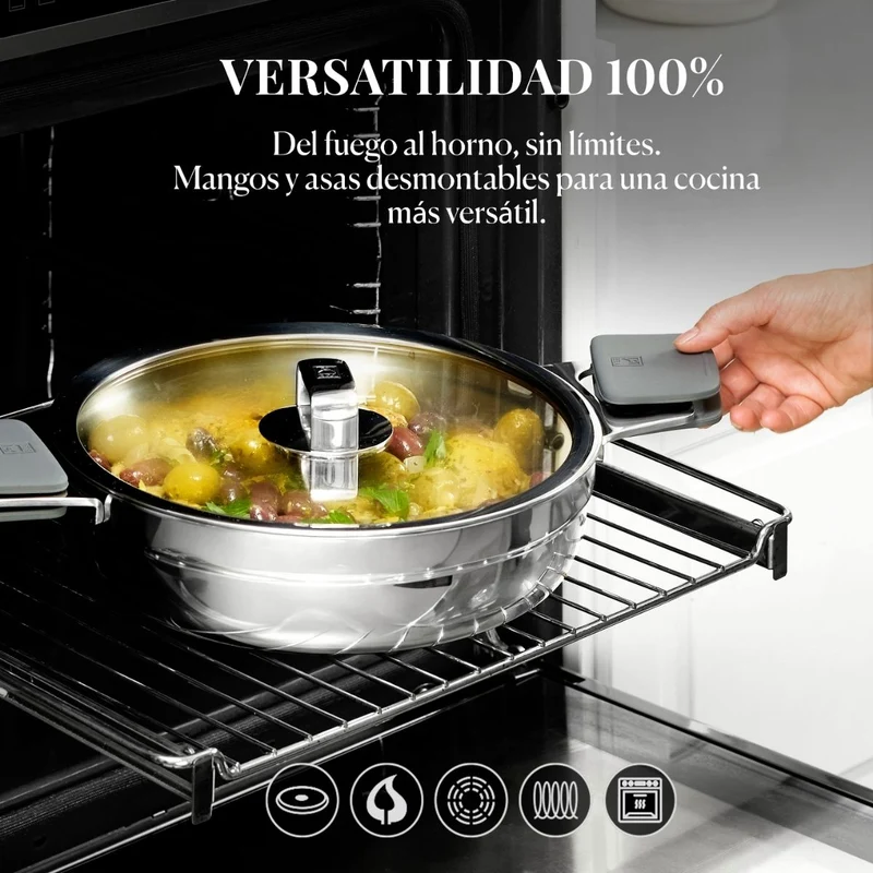 Batería de 5 piezas de acero inox Compac Inox Bra