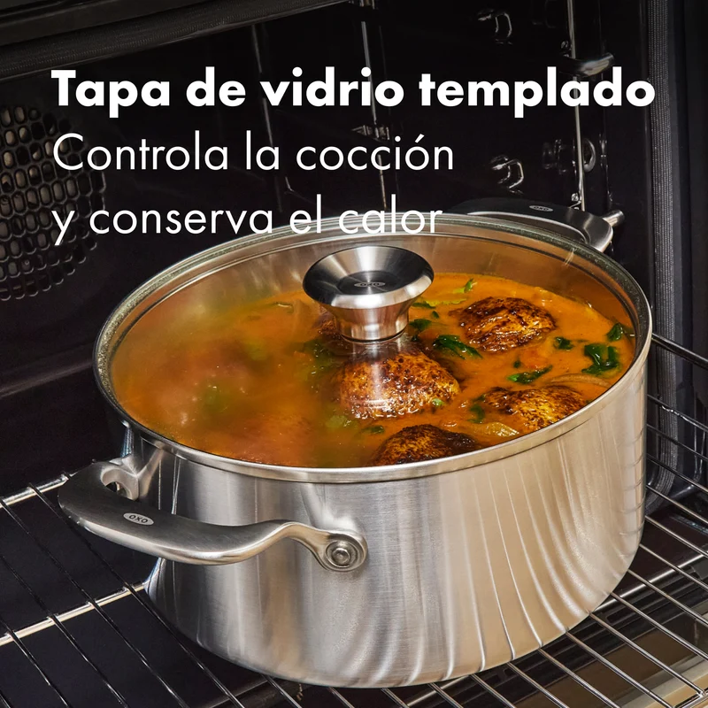 Cacerola con tapa 3PLY de acero inoxidable Mira OXO