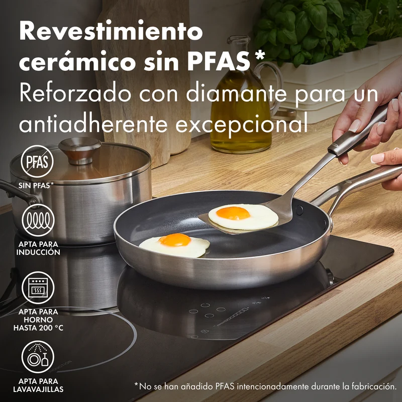 Sartén cerámica con exterior de acero inoxidable Mira OXO