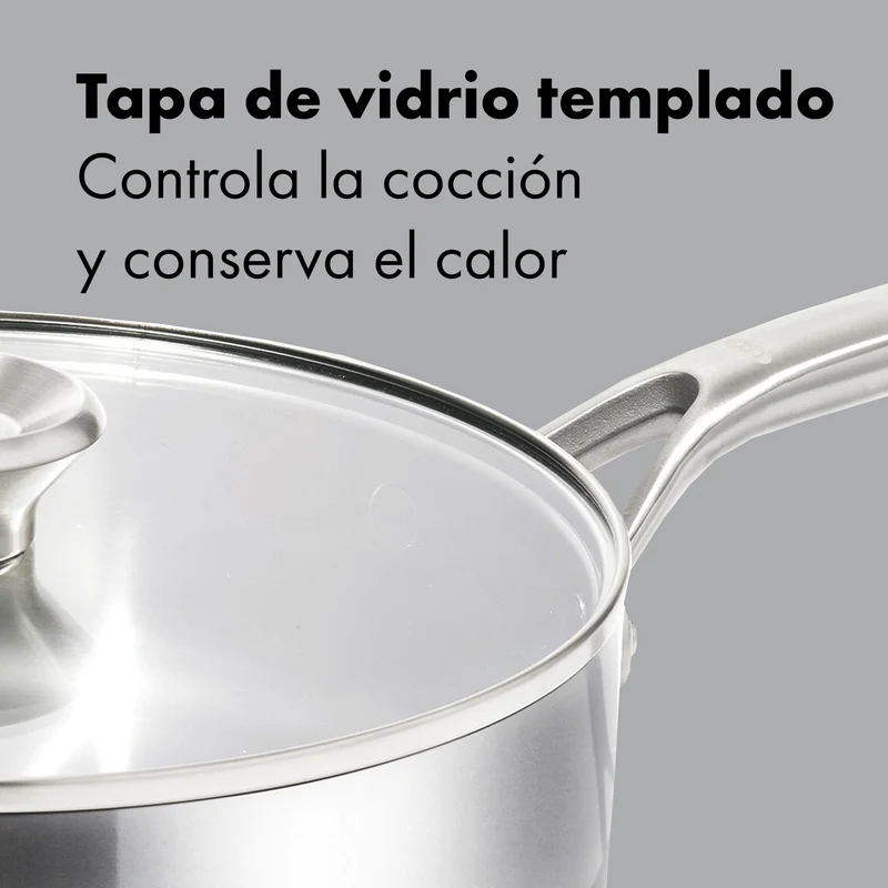 Sartén tipo saute 3PLY de acero inoxidable con tapa Mira OXO