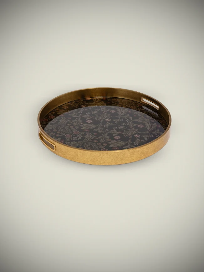 Bandeja Decorativa Grande 'Galateo' - Leaves - Ø39,5 cm
