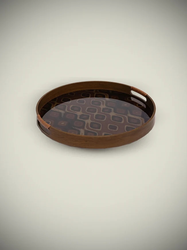 Bandeja Decorativa Grande 'Galateo' - Peacock - Ø39,5 cm
