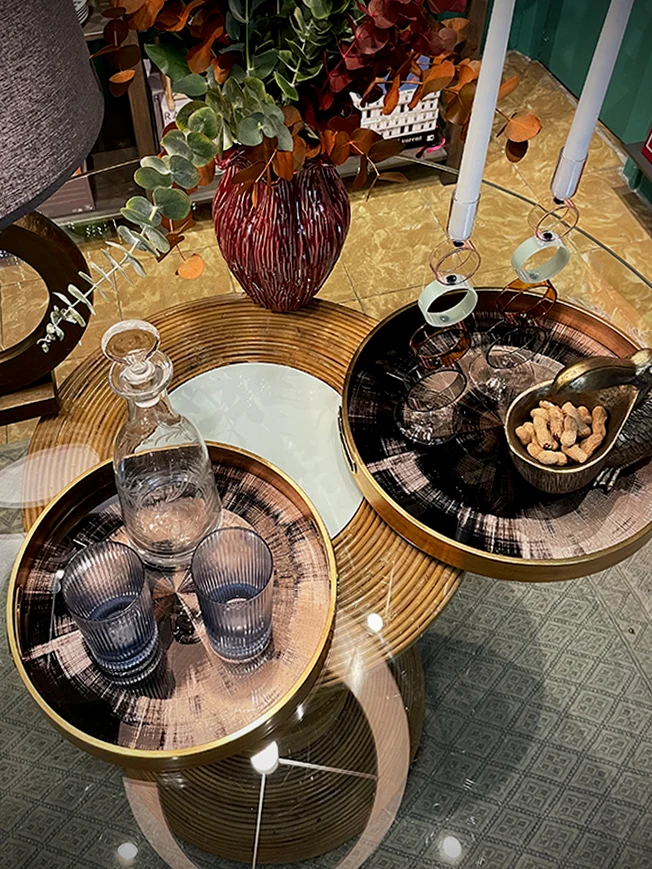 Bandeja Decorativa Pequeña 'Galateo' - Iride - Ø34 cm