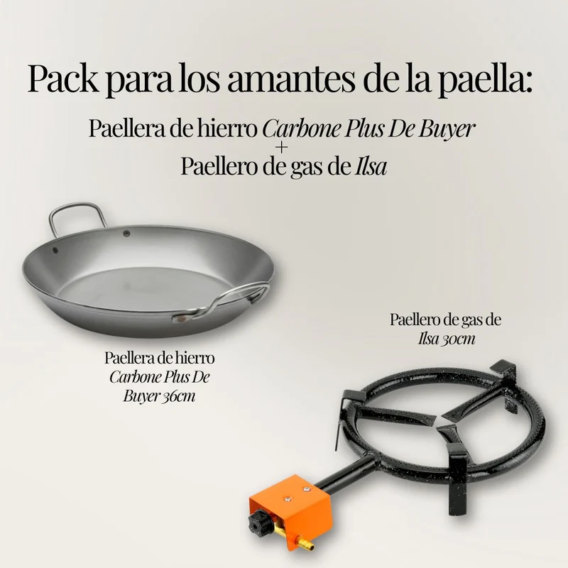 Para los amantes de la paella: Paellera Carbone Plus y Paellero de gas Ilsa