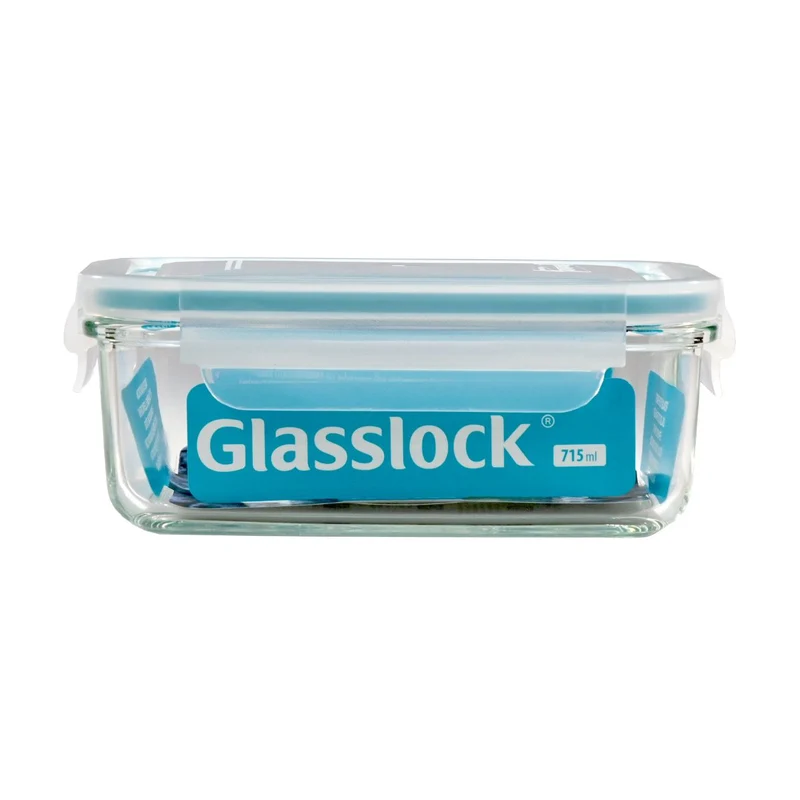 Recipientes herméticos de cristal rectangulares Glasslock