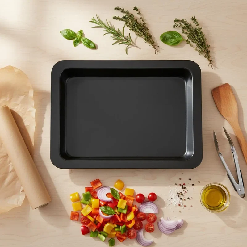 BANDEJA HORNO 36X24X4CM SWEET GREY