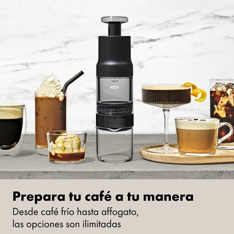 Cafetera portátil manual para café caliente y cold brew Rapid Brewer OXO