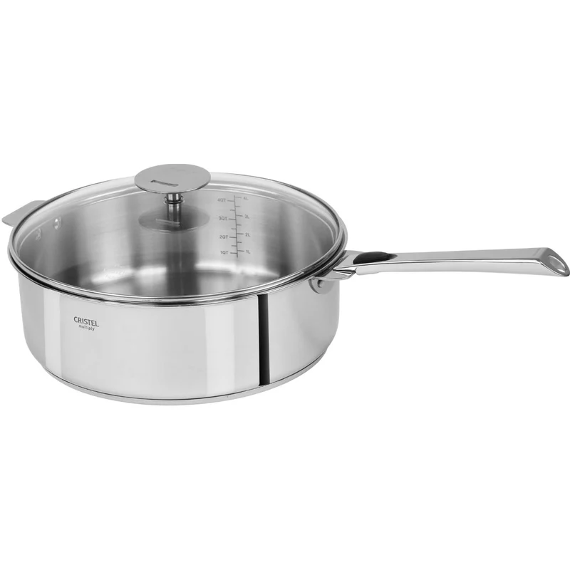 Cacerola y sauté de acero inoxidable multicapa Casteline Cristel