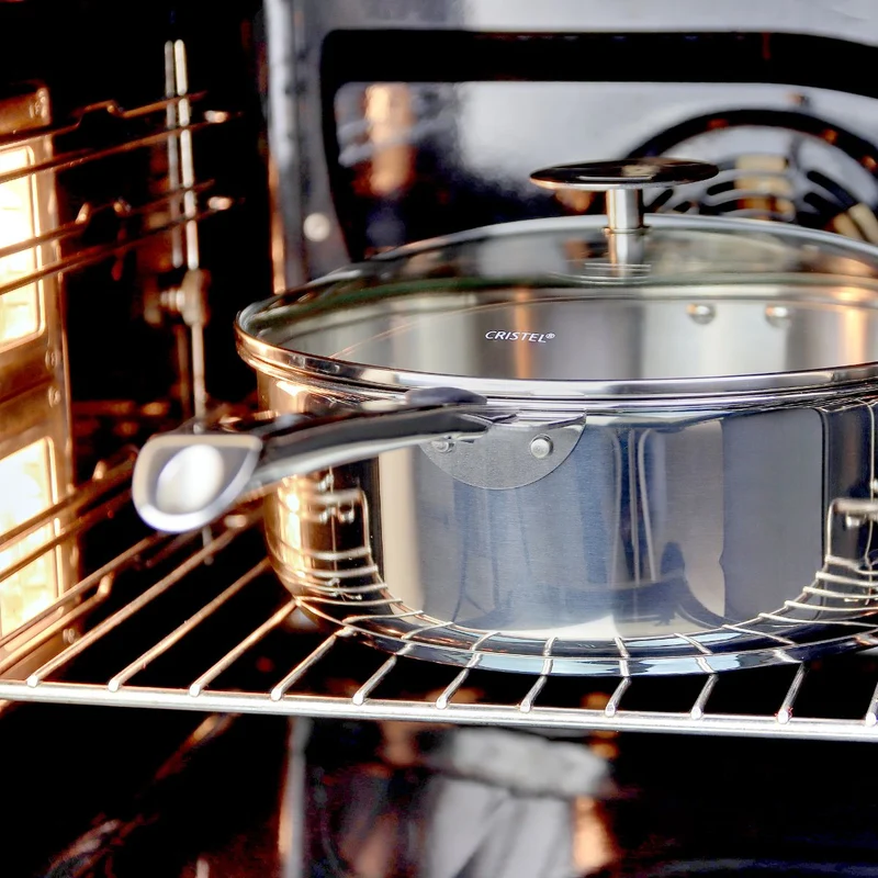 Cacerola y sauté de acero inoxidable multicapa Casteline Cristel