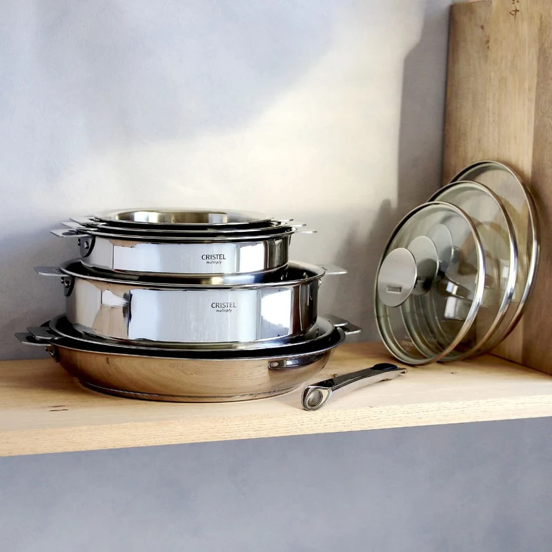 Cacerola y sauté de acero inoxidable multicapa Casteline Cristel