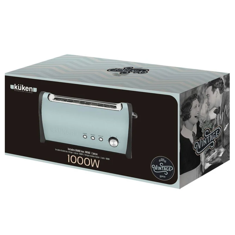 TOSTADORA GRANDE 1000W KUKEN SERIE VINTAGE