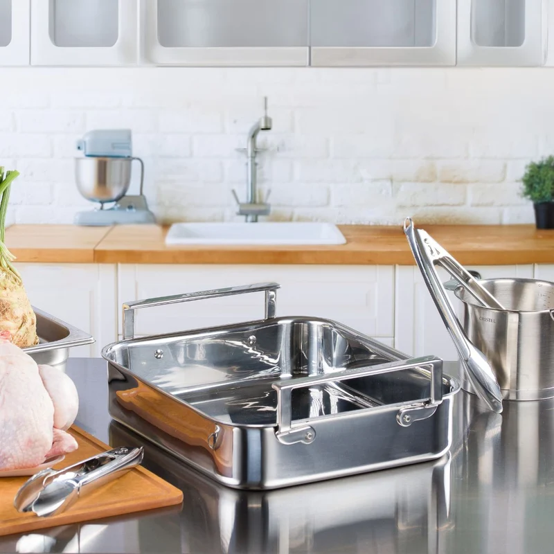 Bandeja para horno de acero inoxidable 3-Ply Cristel