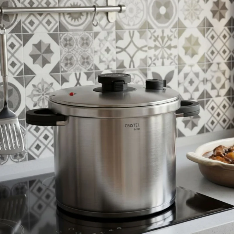 Olla rápida de acero inox Alto Cristel