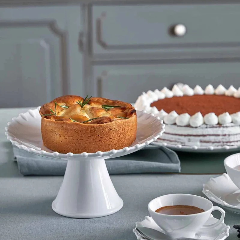 Stand para tartas de porcelana Romeo La Porcellana Bianca