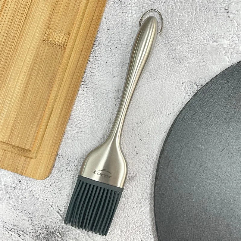 Pincel de Silicona Lacor 22cm con Mango de Acero Inoxidable - Cocina y Repostería