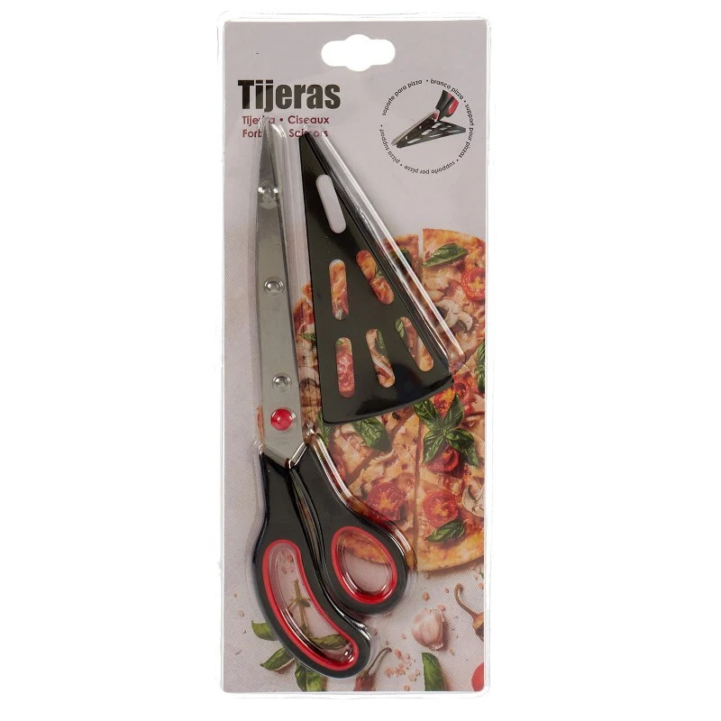TIJERAS DE COCINA CON SOPORTE PARA PIZZAS