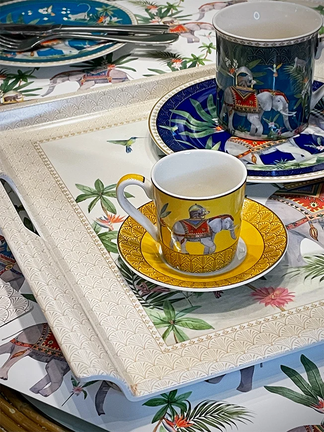 Bandeja Rectangular Con Asas 'Marajah' - 52x37 cm