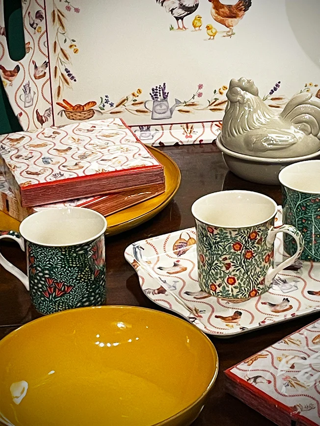 Bandeja Rectangular Con Asas 'Country Life' - 52x35 cm
