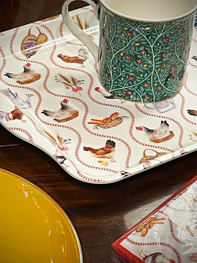 Bandeja Rectangular Pequeña 'Country Life' - 32x22 cm
