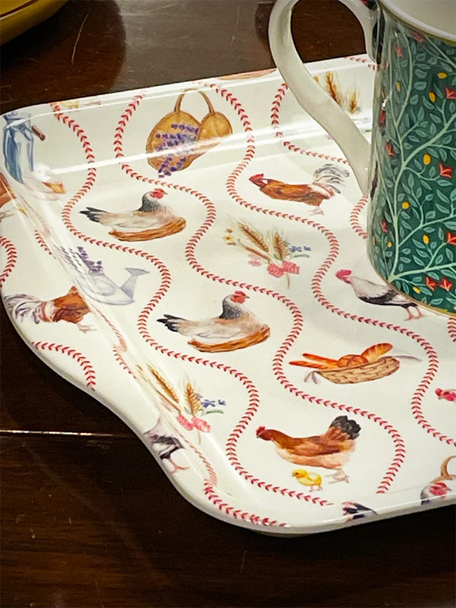 Bandeja Rectangular Pequeña 'Country Life' - 32x22 cm