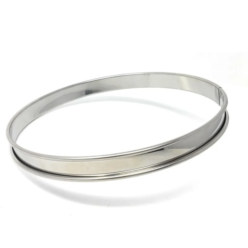 Aro para Tartas 22 cm Acero Inoxidable - Altura 2 cm con Borde De Buyer