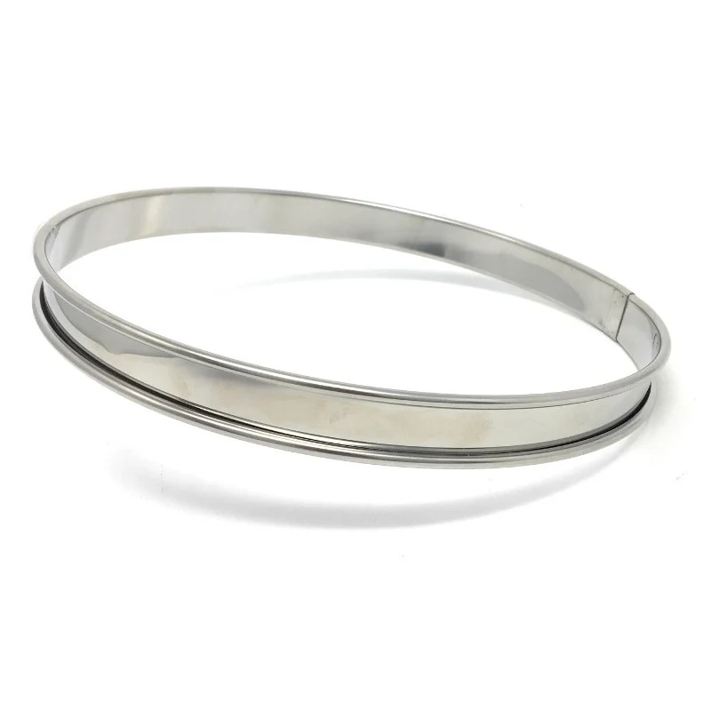 Aro para Tartas 18 cm Acero Inoxidable - Altura 2 cm con Borde De Buyer