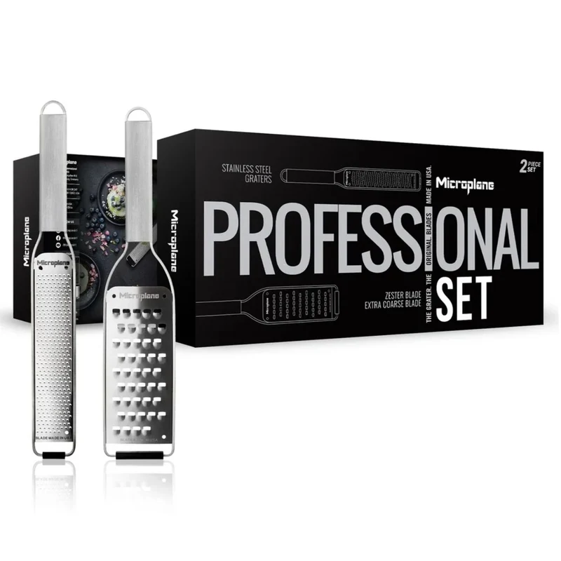 Set de 2 ralladores de inox Professional Microplane