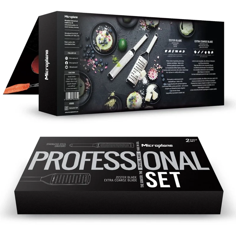 Set de 2 ralladores de inox Professional Microplane
