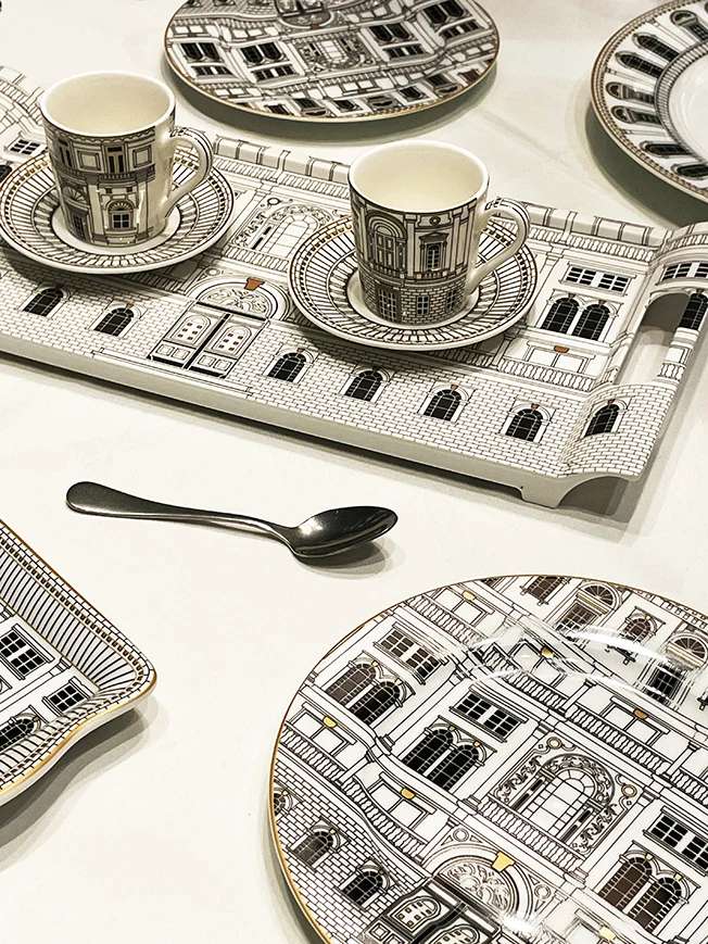 Bandeja Rectangular Pequeña 'Palazzo' - 40x19 cm