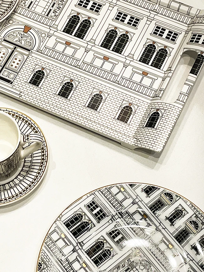 Bandeja Rectangular Pequeña 'Palazzo' - 40x19 cm