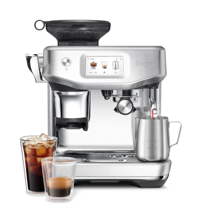 Cafetera Expresso automática con molinillo, pantalla táctil y extracción en frío Barista Touch™ Impress Sage