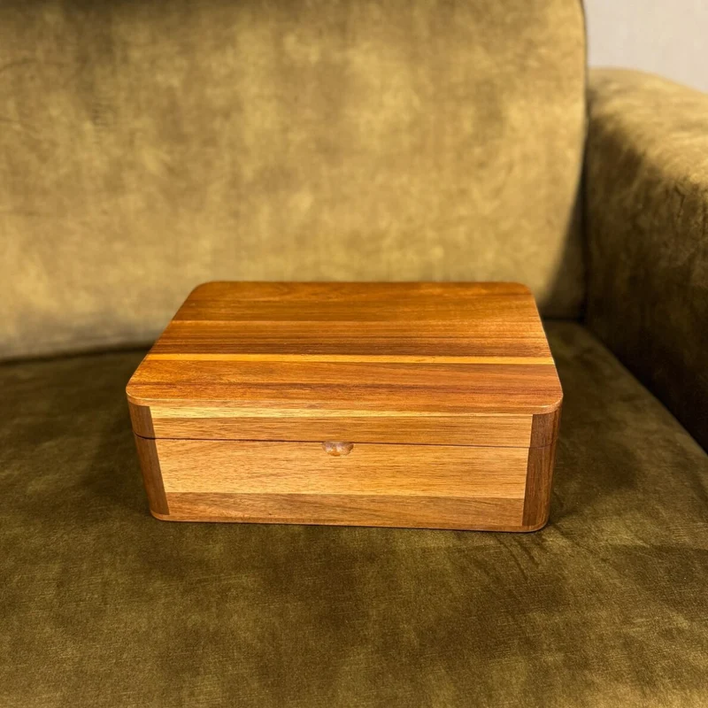 Caja de té de madera de acacia con 6 compartimentos Bredemeijer