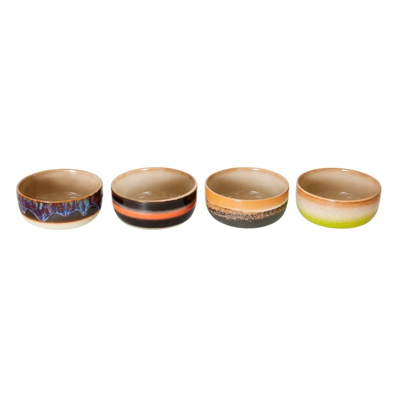 70s Ceramics: Dessert Bowls - Humus (set de 4)