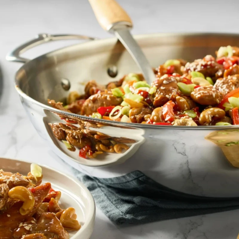 Wok con asas de acero inoxidable Affinity De Buyer