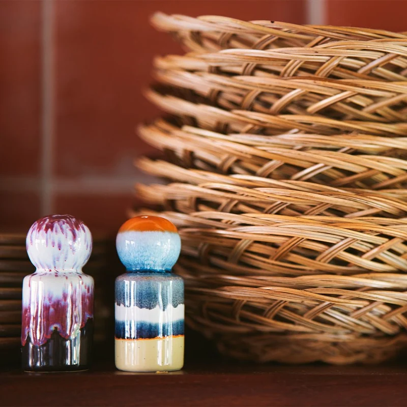 70s Ceramics: Pepper & Salt Jar - Stargaze