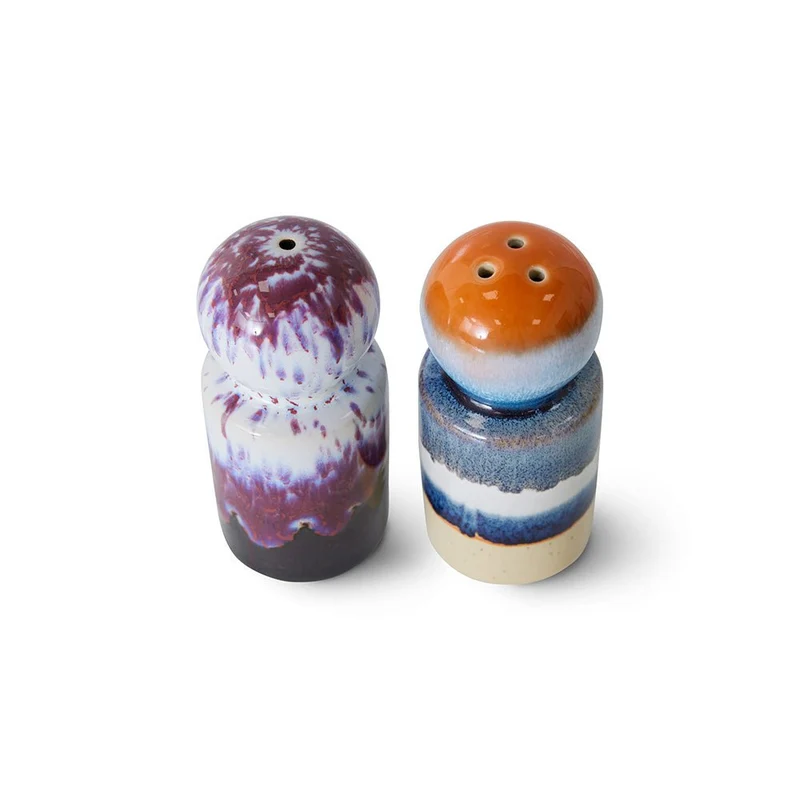 70s Ceramics: Pepper & Salt Jar - Stargaze
