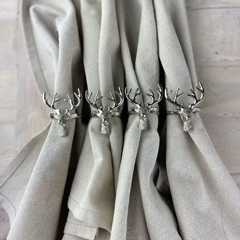 Set de 4 servilleteros de acero inoxidable Selbrae